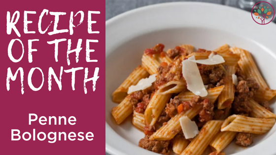 Kids Recipe of the Month - Penne Bolognese